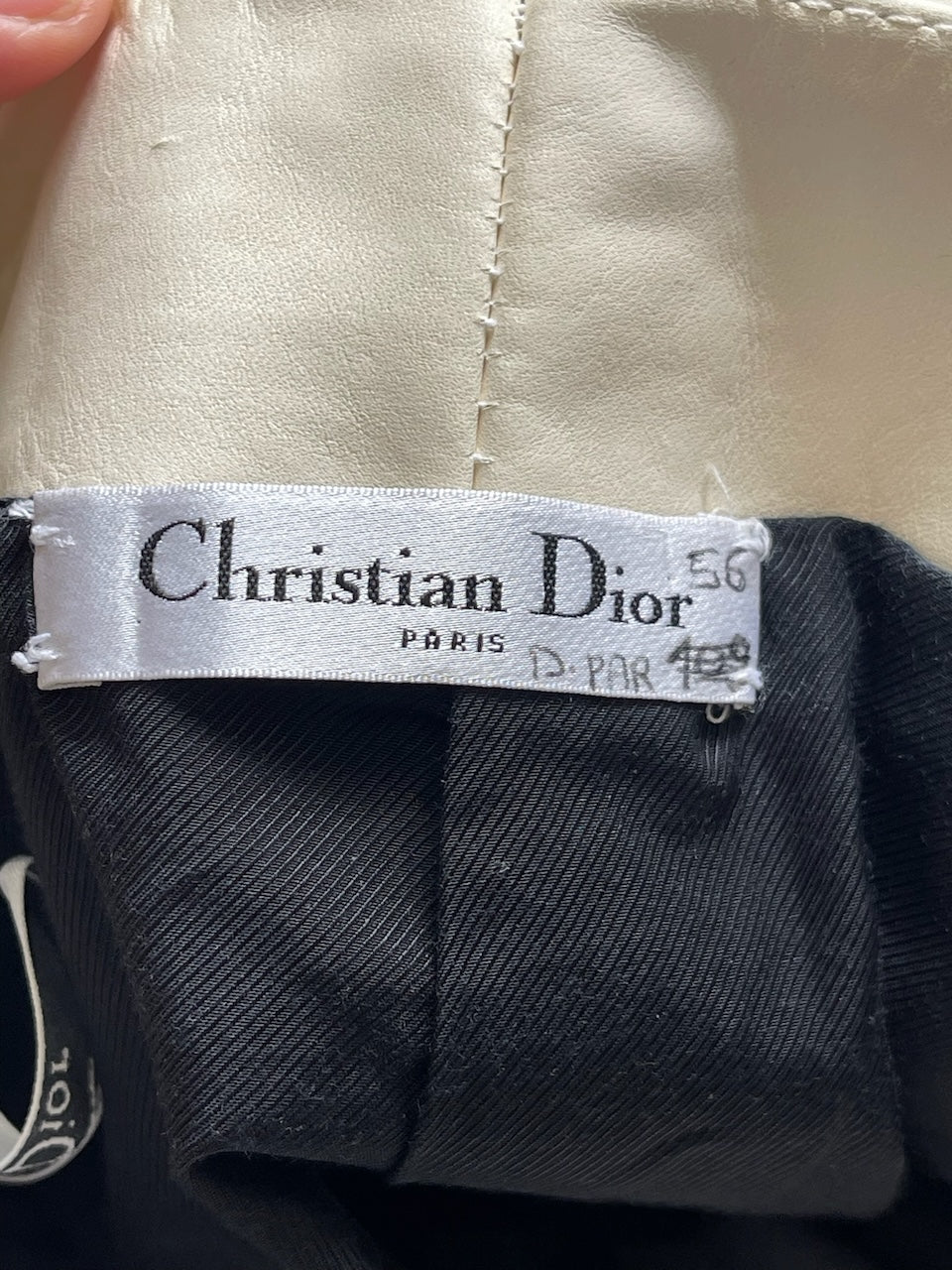 Jupe Christian Dior blanche T.34