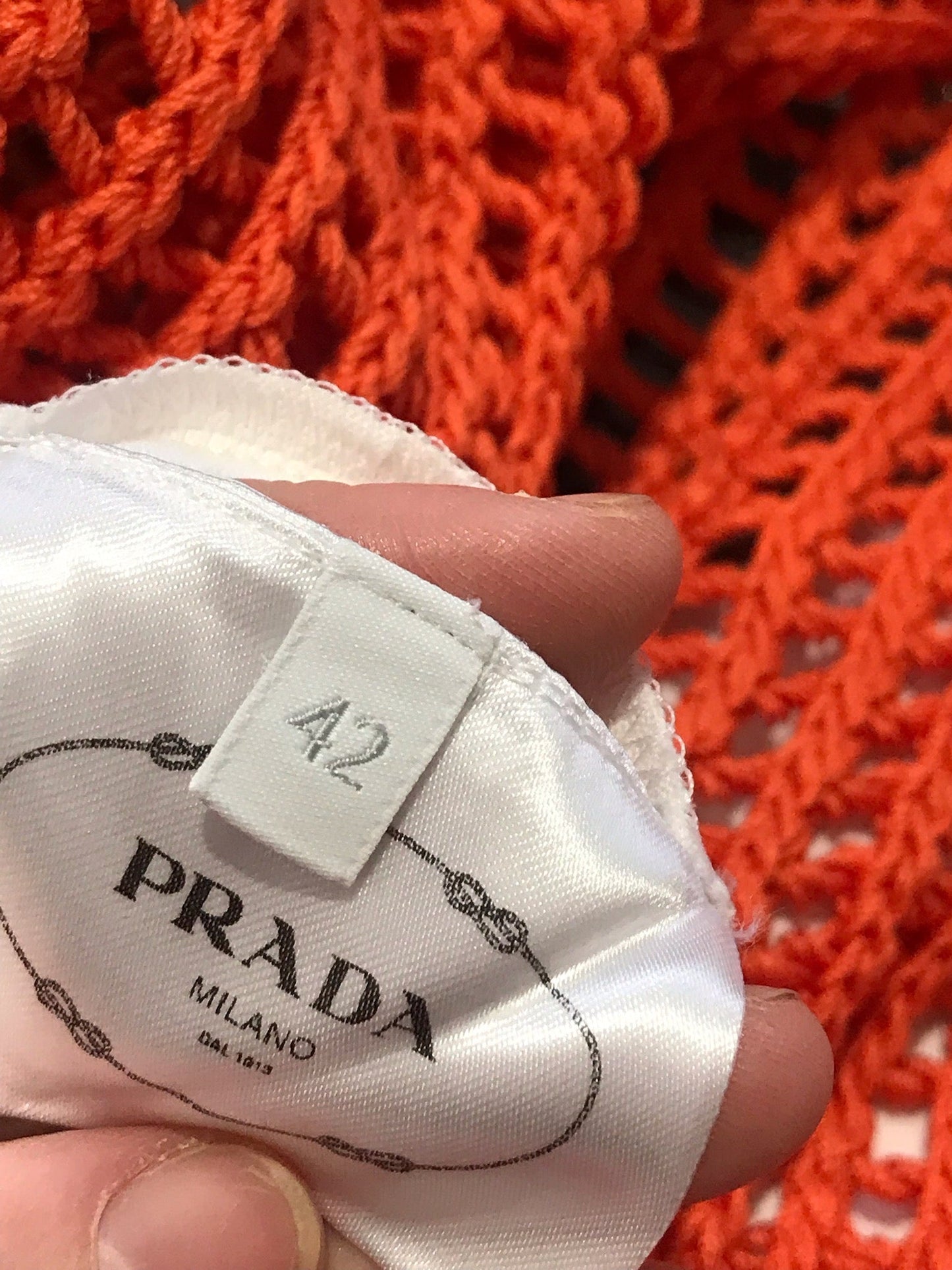 Ensemble Prada crochet orange T.38