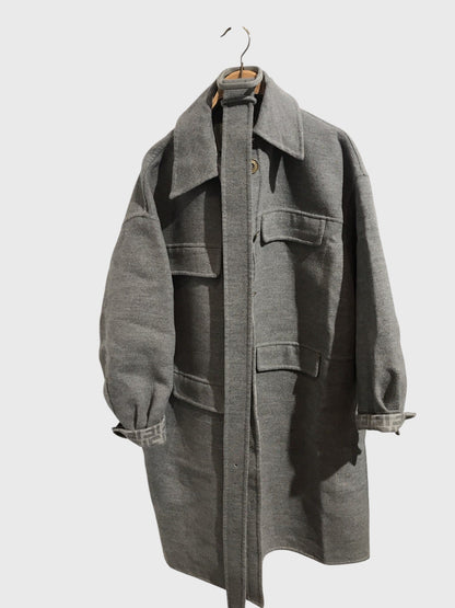 Manteau Fendi gris T.38