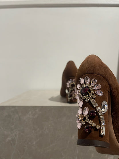 Escarpins Dolce & Gabbana marron T.37,5