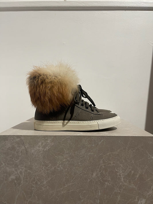 Baskets Yves Salomon kaki T.37