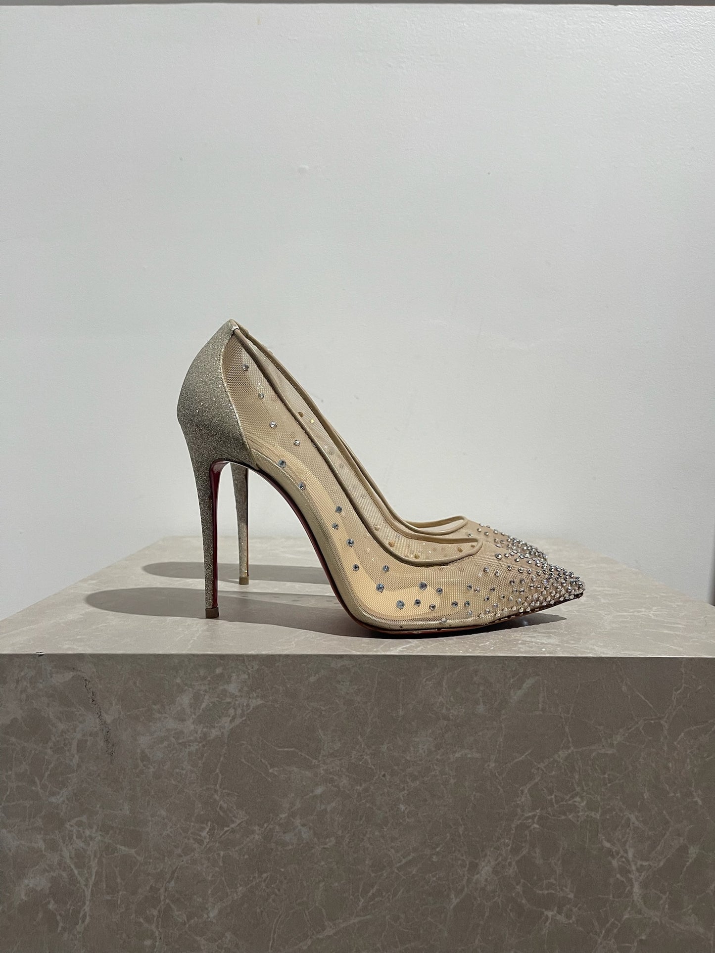 Escarpins Christian Louboutin Follies Strass T.37,5