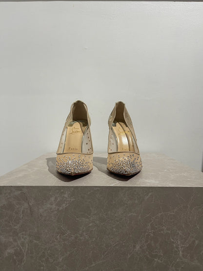 Escarpins Christian Louboutin Follies Strass T.37,5