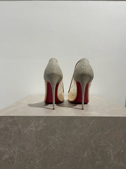 Escarpins Christian Louboutin Follies Strass T.37,5