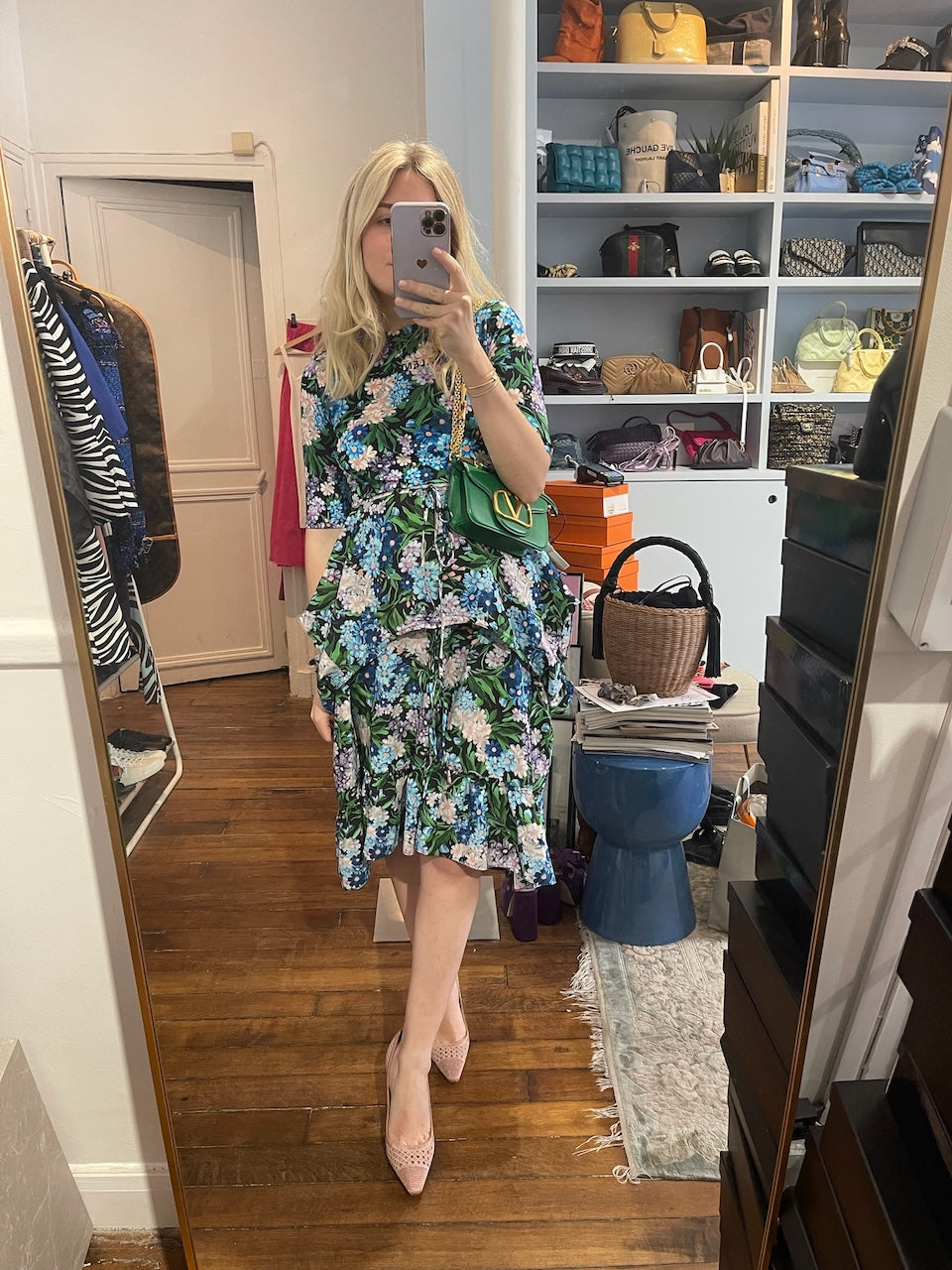 Robe Balenciaga à fleurs T.M NEUVE