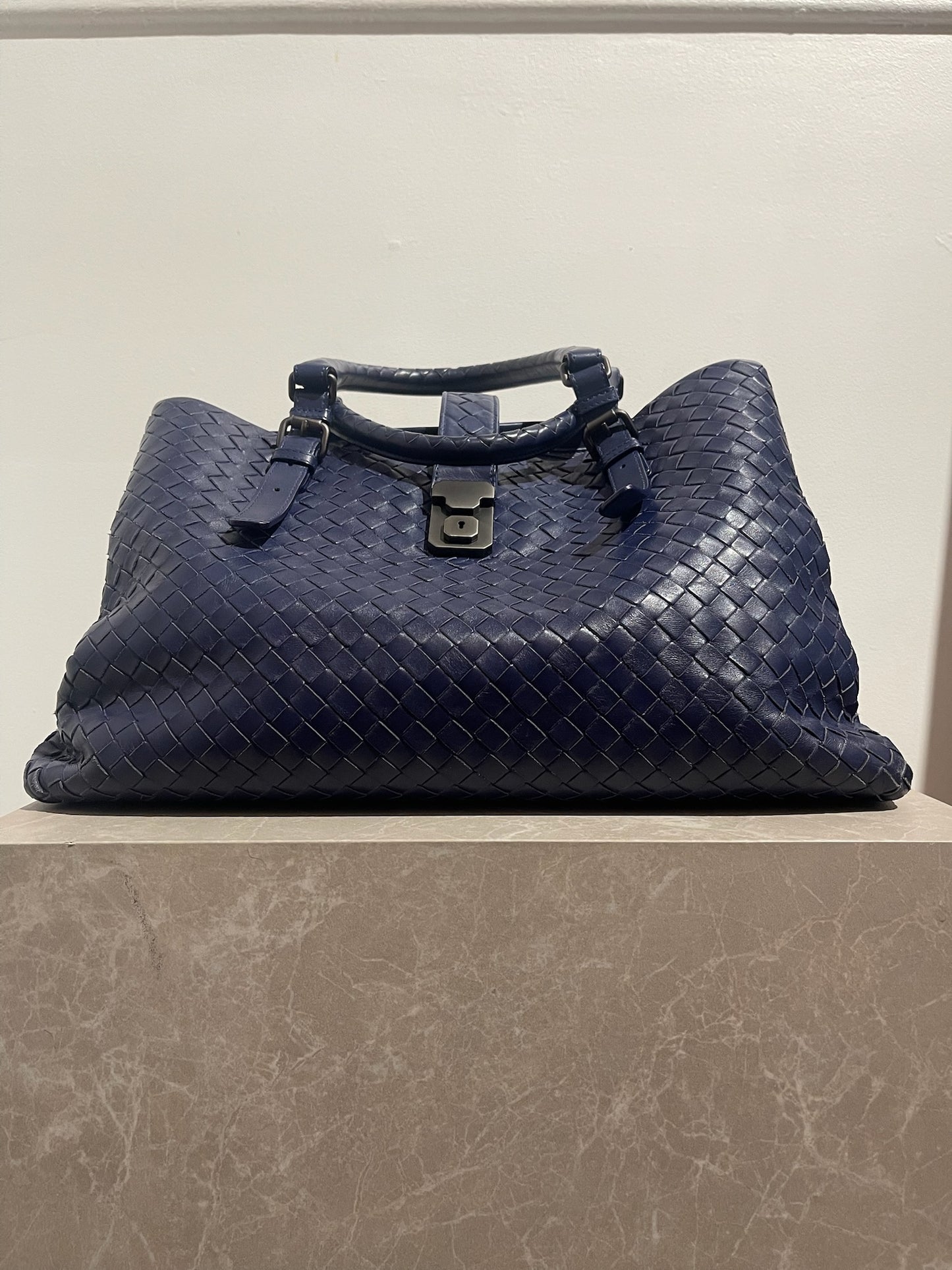 Sac Bottega Veneta Roma bleu marine