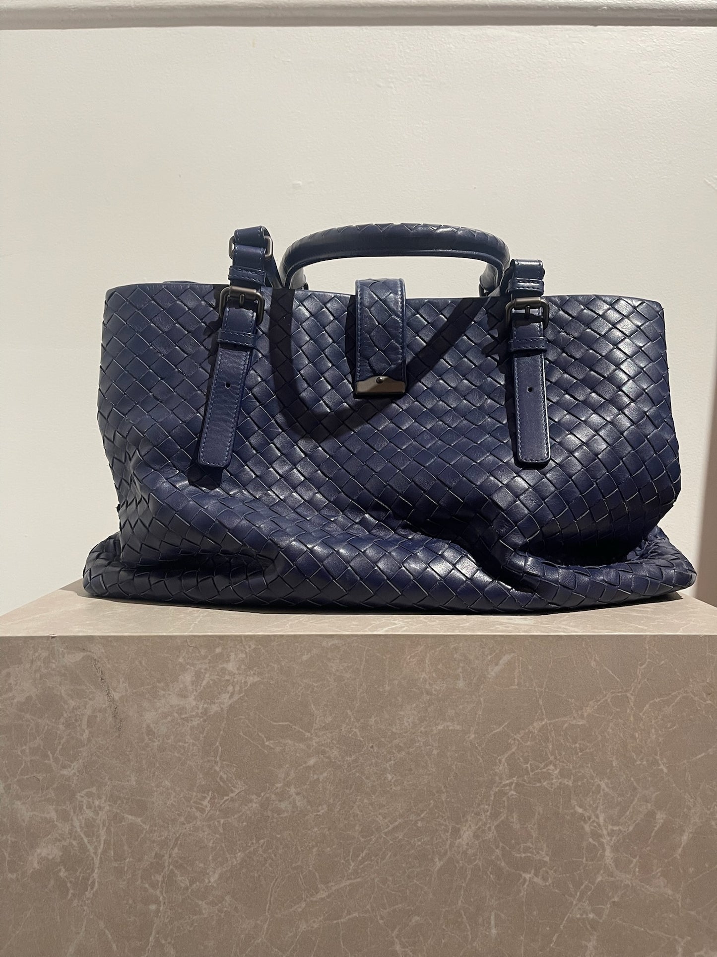 Sac Bottega Veneta Roma bleu marine