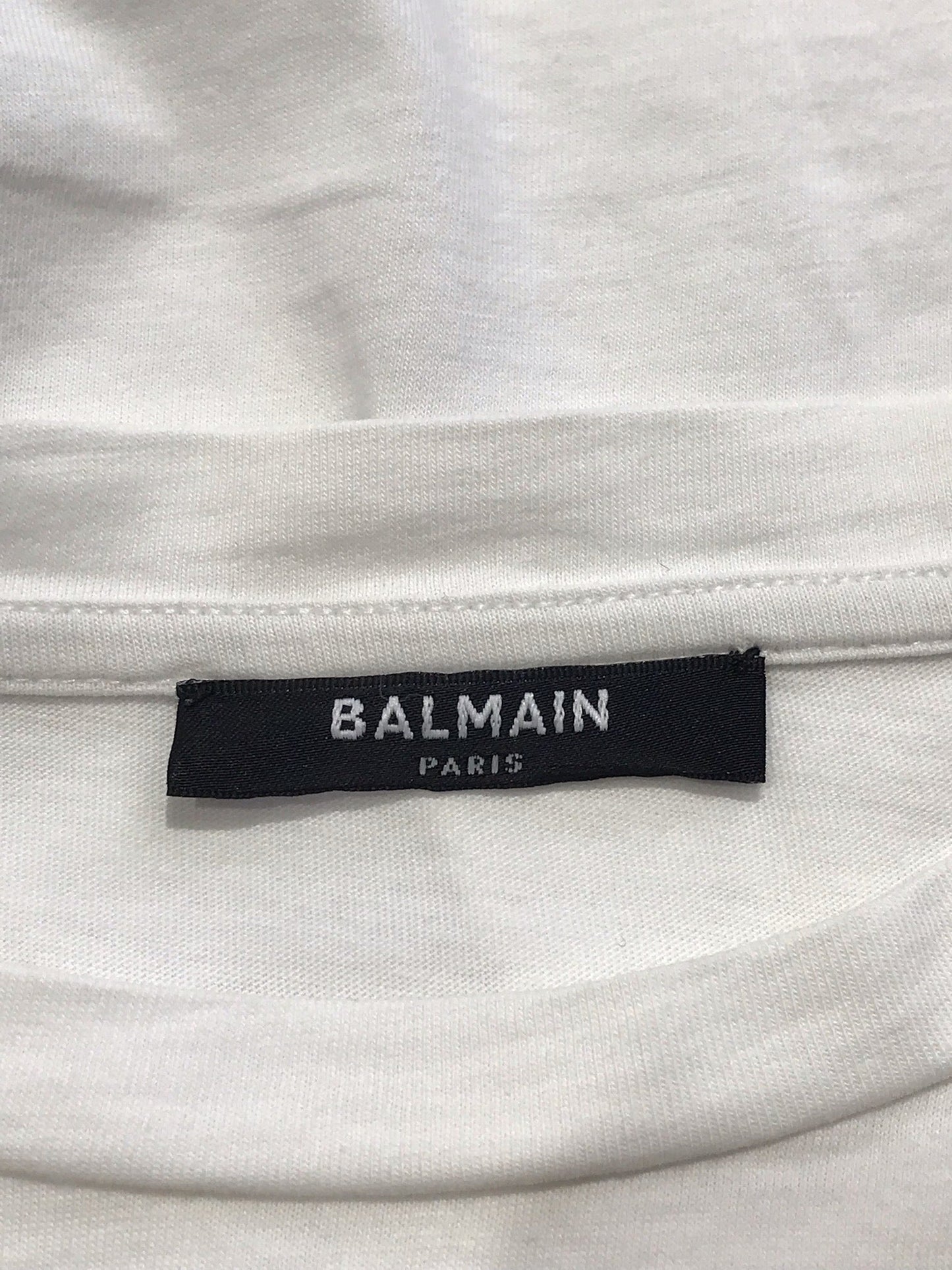 Crop Top Balmain blanc T.M