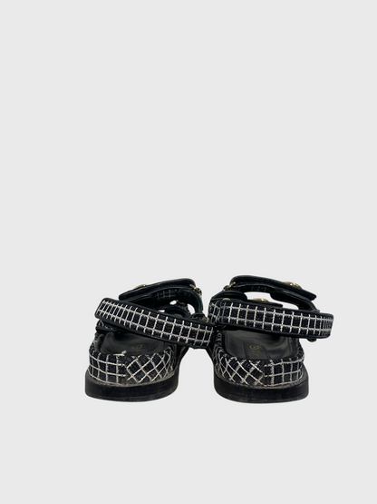 Sandales Chanel Dad noires T.37