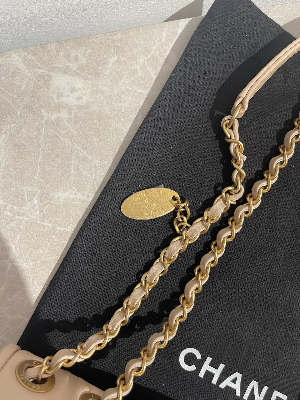Sac Chanel Diana beige