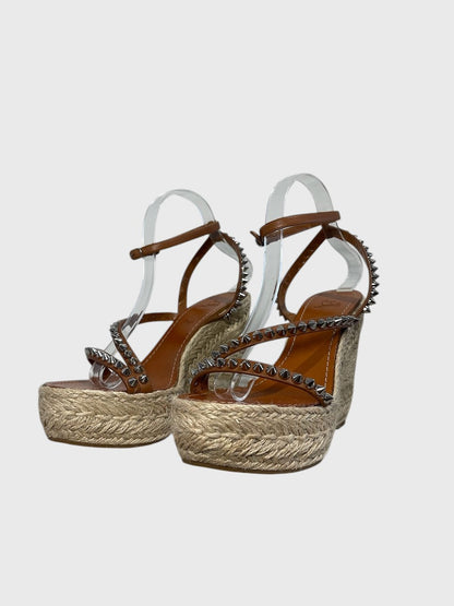 Sandales Christian Louboutin camel T.40