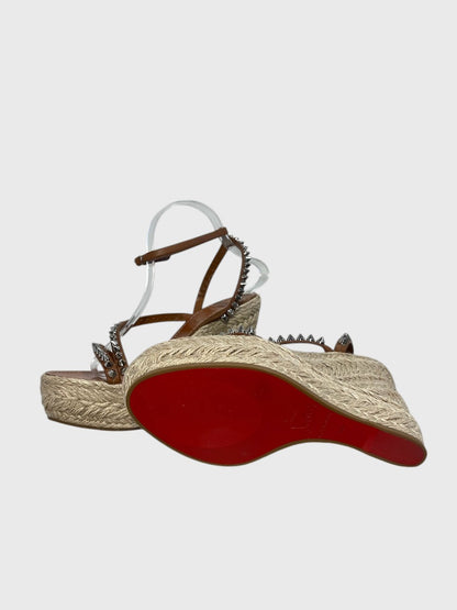 Sandales Christian Louboutin camel T.40