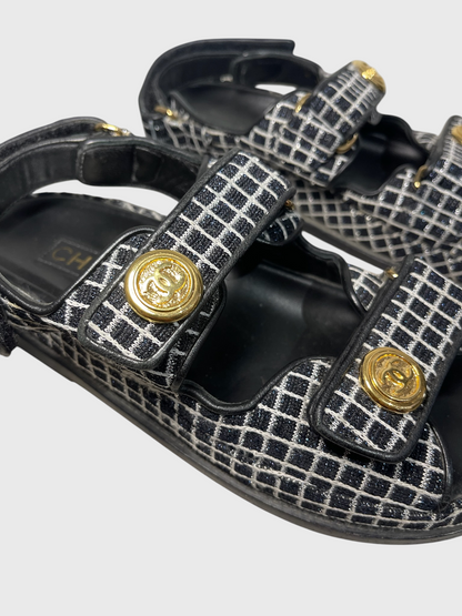 Sandales Chanel Dad noires T.37