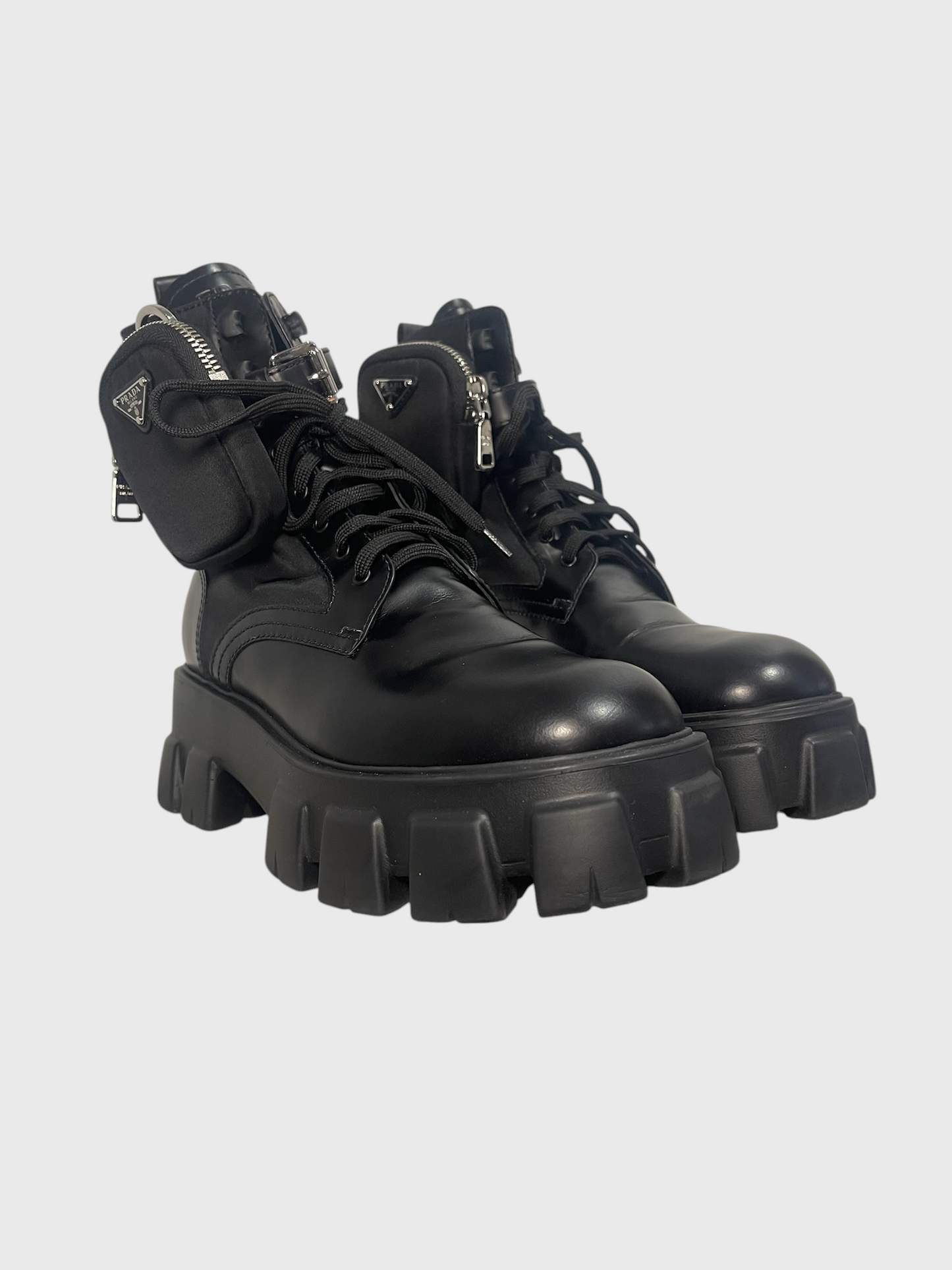 Bottines Prada Monolith noires T.40