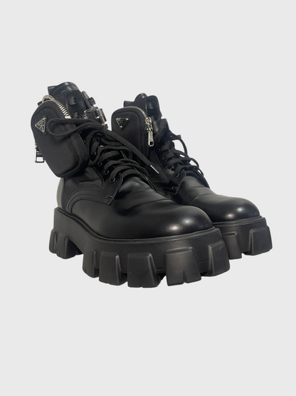 Bottines Prada Monolith noires T.40