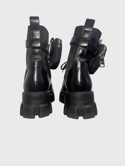 Bottines Prada Monolith noires T.40