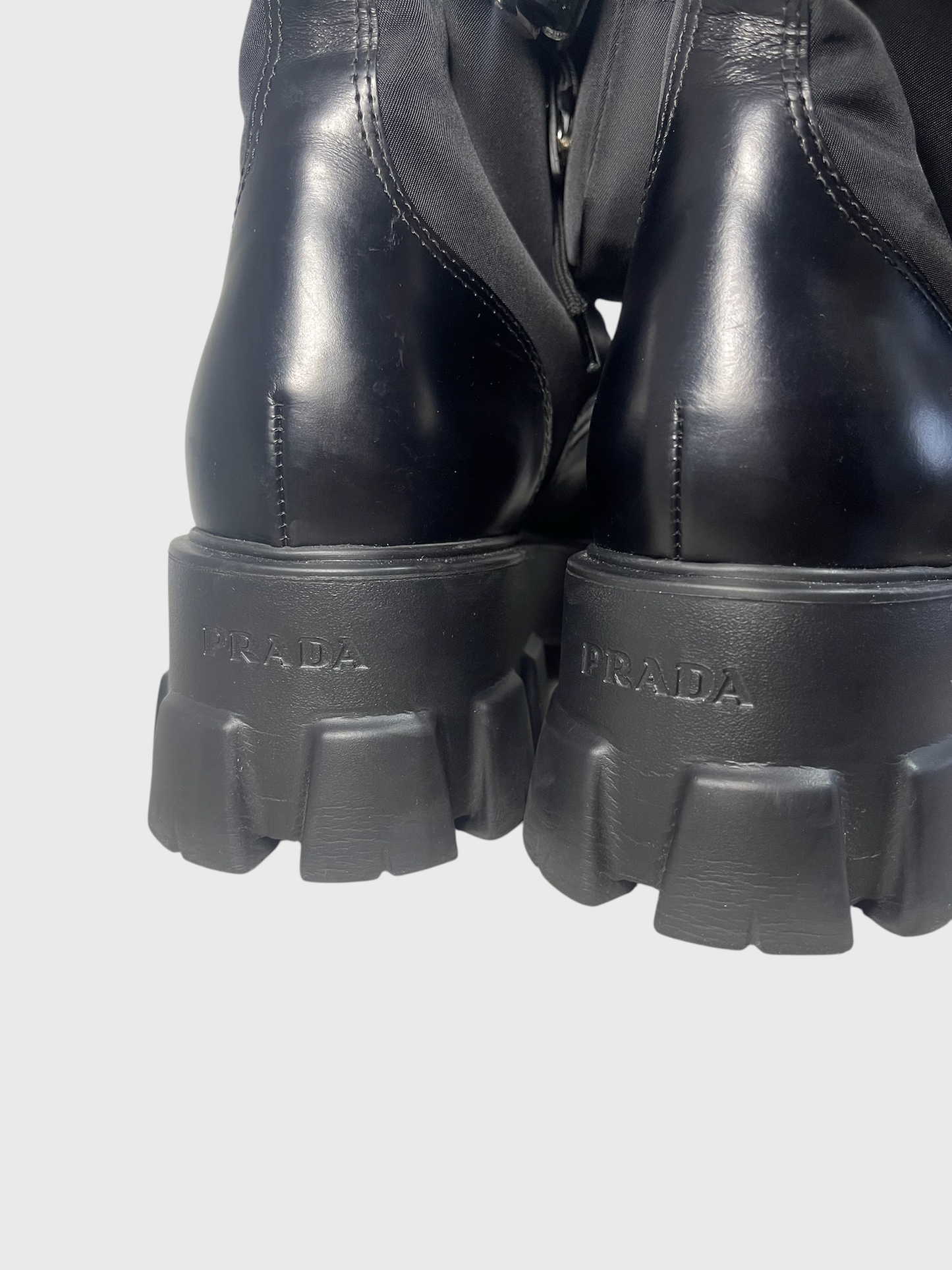 Bottines Prada Monolith noires T.40