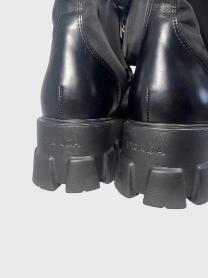 Bottines Prada Monolith noires T.40