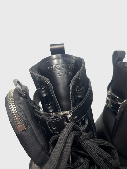 Bottines Prada Monolith noires T.40