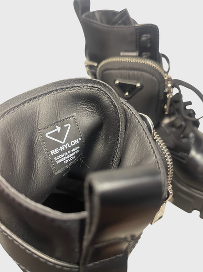 Bottines Prada Monolith noires T.40
