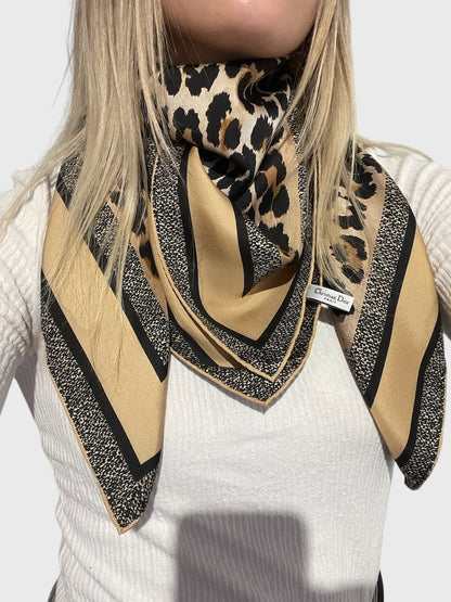 Foulard Christian Dior léopard