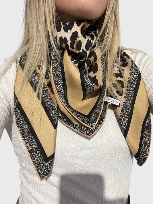 Foulard Christian Dior léopard