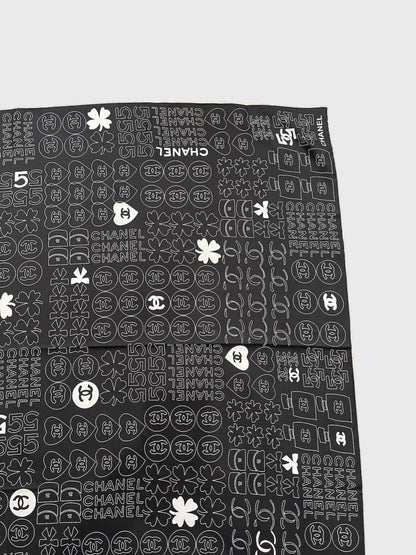 Foulard Chanel Trèfle noir