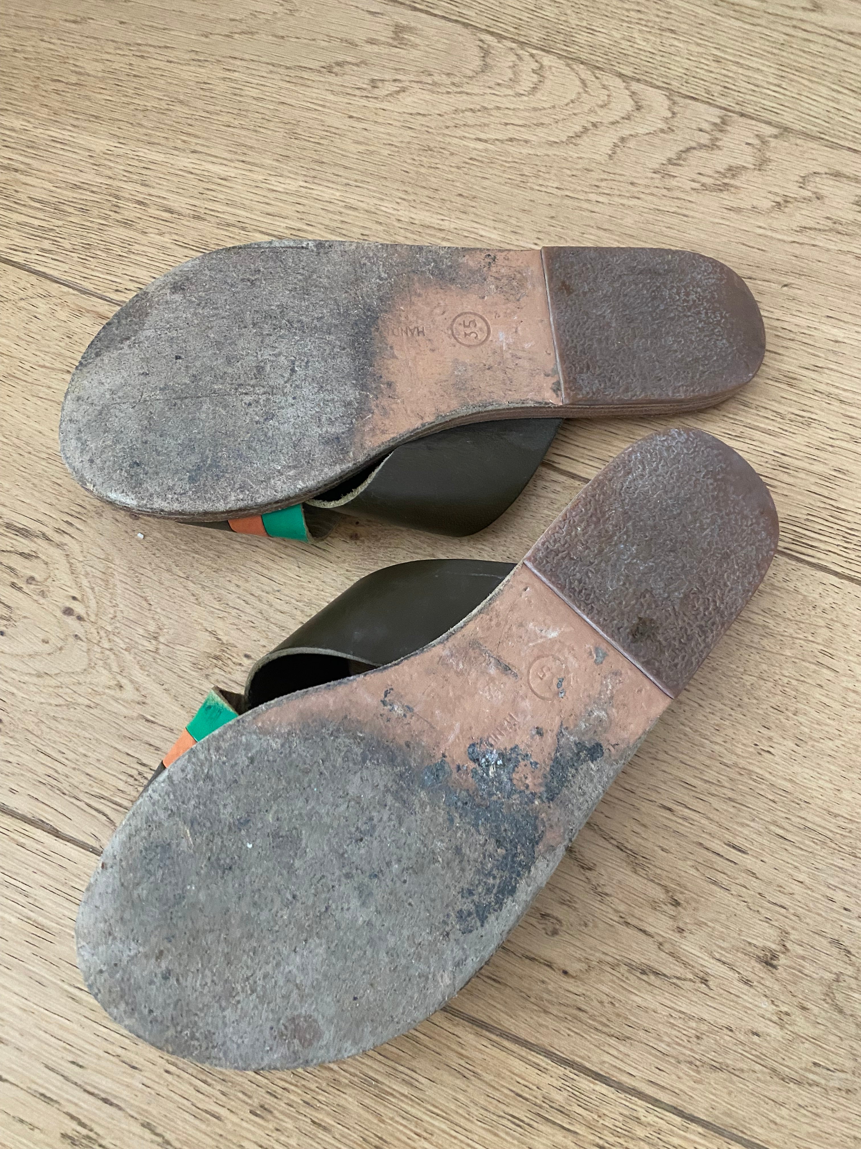 Sandales Ancient Greek Sandals kaki T.35 Closet2Closet.Paris