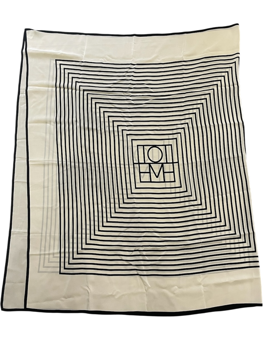 Foulard paréo Toteme noir et blanc