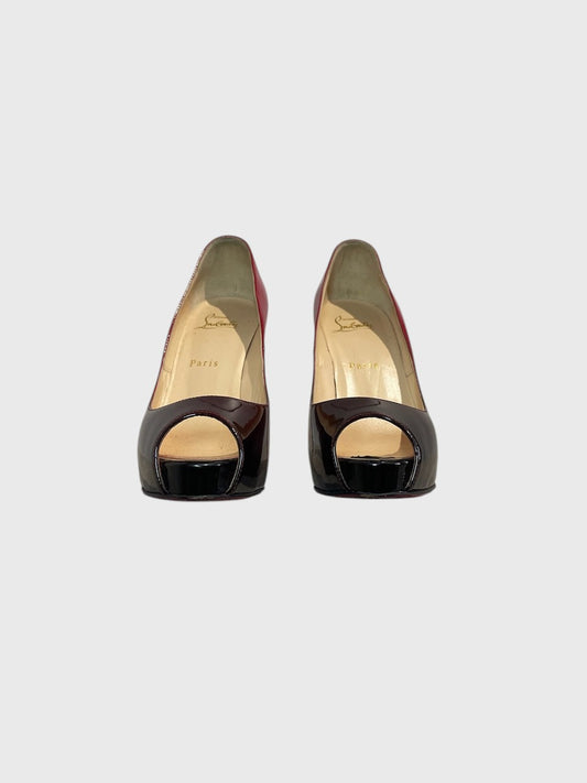 Escarpins Christian Louboutin rouges T.38,5
