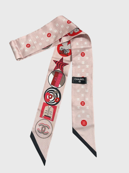 Foulard slim Chanel rose