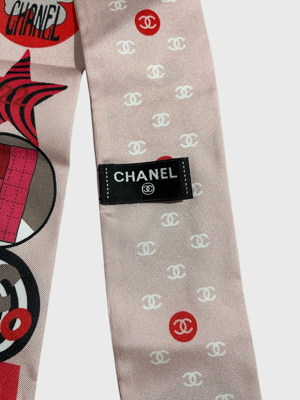 Foulard slim Chanel rose