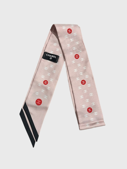 Foulard slim Chanel rose
