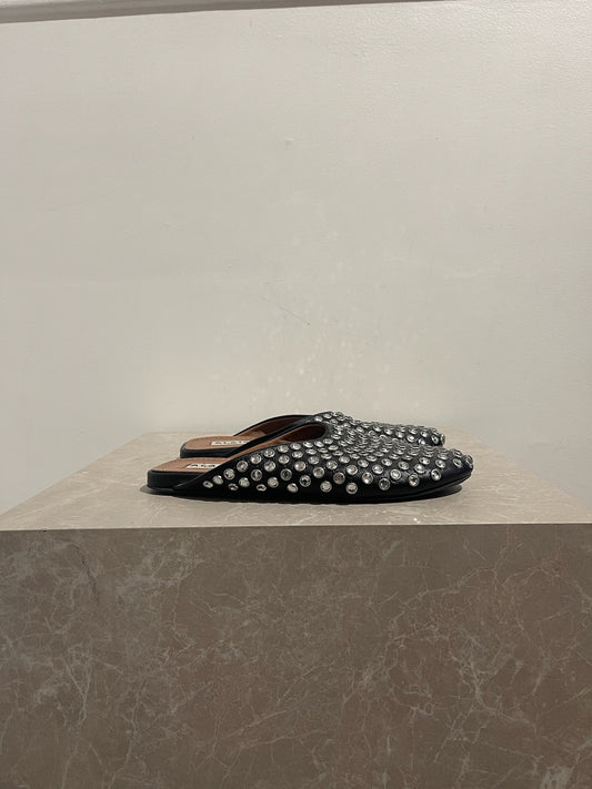 Mules Alaia à strass T.37