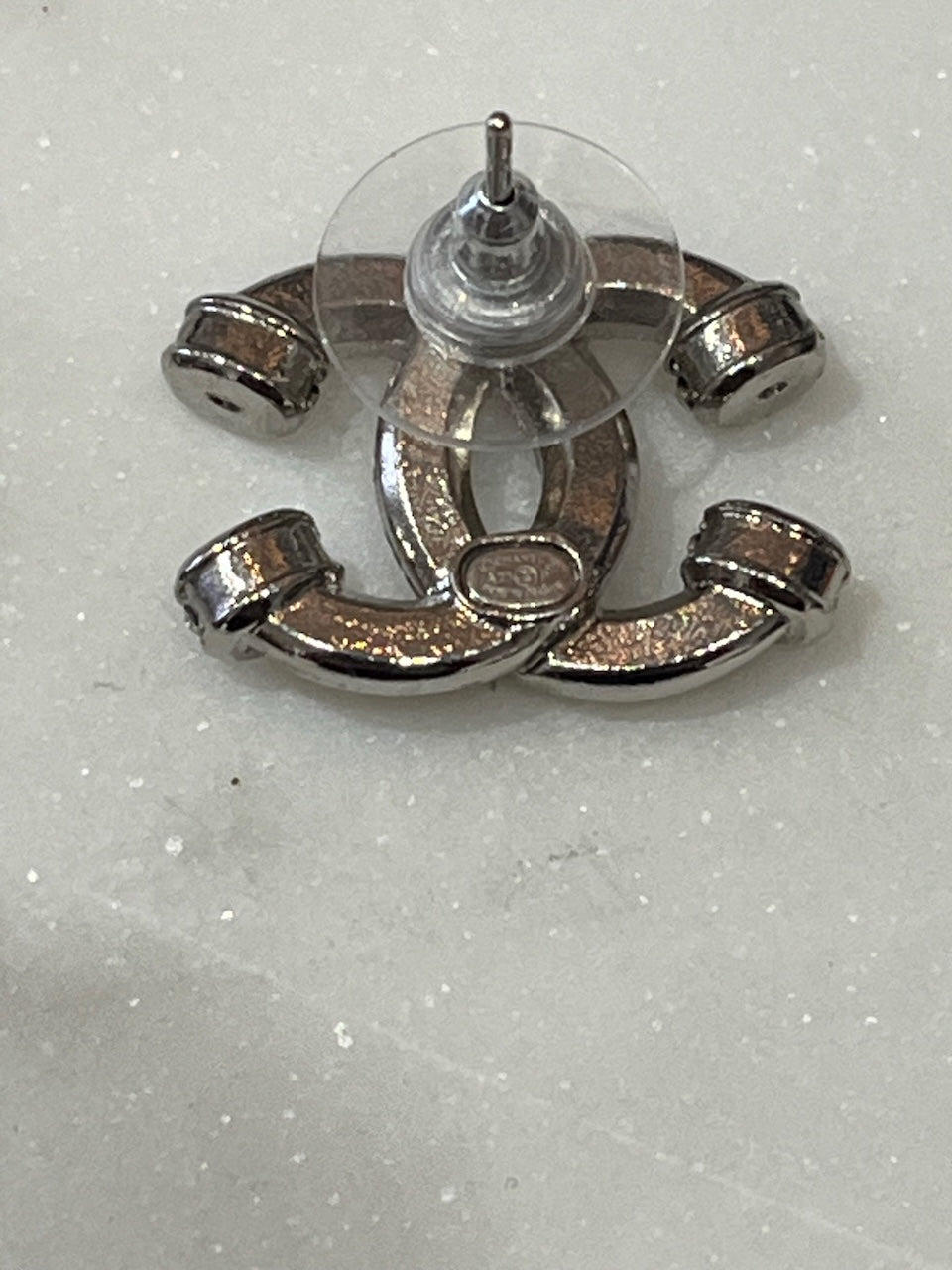 Boucles d'oreilles Chanel CC argent