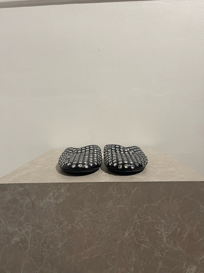 Mules Alaia à strass T.37