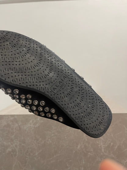 Mules Alaia à strass T.37