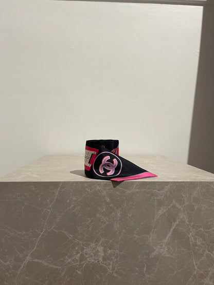 Foulard slim bandeau Chanel noir