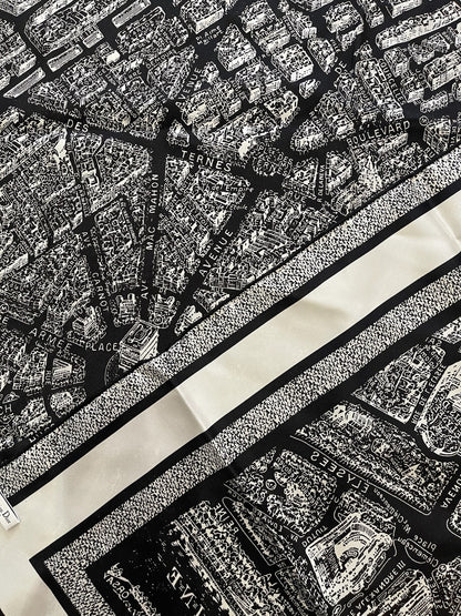 Foulard Christian Dior Paris blanc