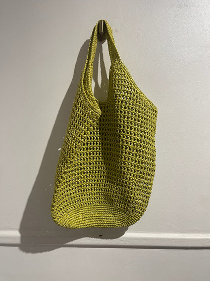 Sac Prada raffia vert