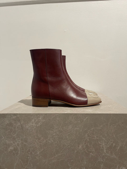 Bottines Gucci bordeaux T.37