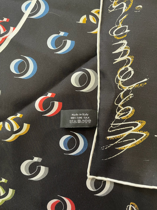 Foulard Chanel CC Coco noir