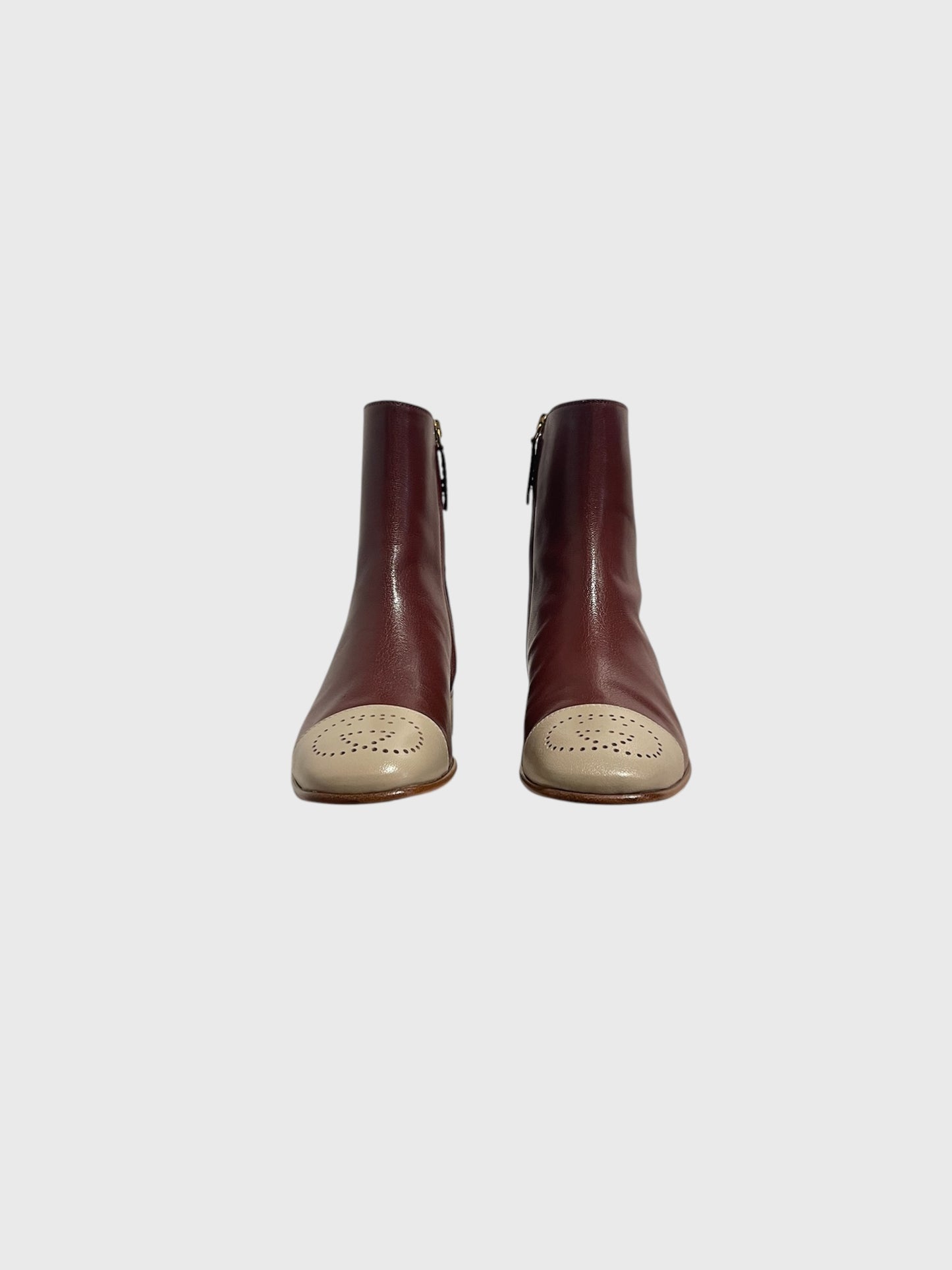 Bottines Gucci bordeaux T.37