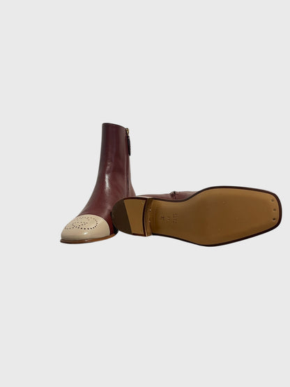Bottines Gucci bordeaux T.37