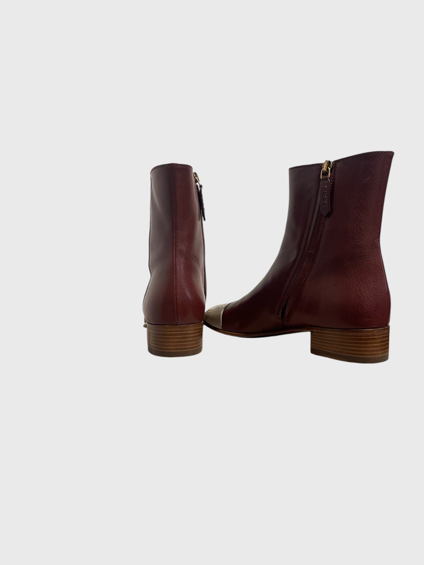 Bottines Gucci bordeaux T.37