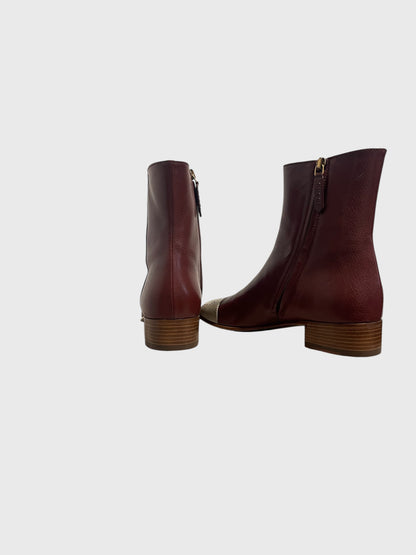 Bottines Gucci bordeaux T.37