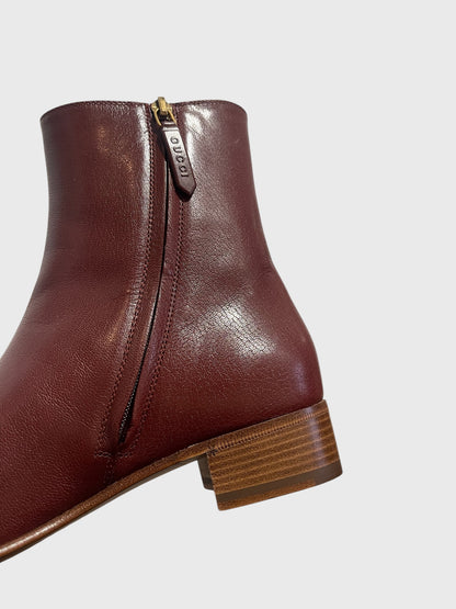 Bottines Gucci bordeaux T.37