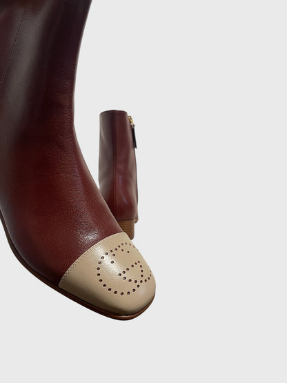 Bottines Gucci bordeaux T.37