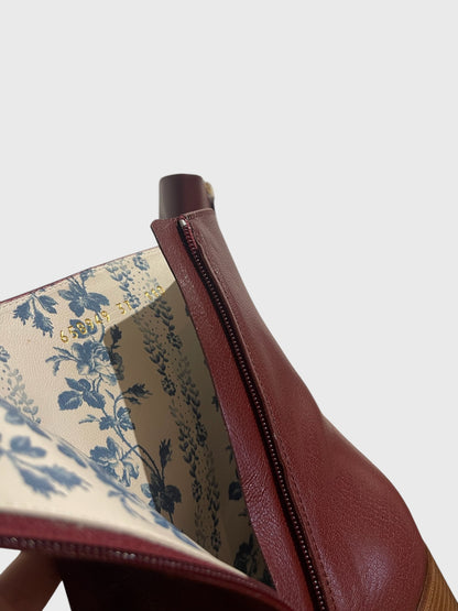 Bottines Gucci bordeaux T.37