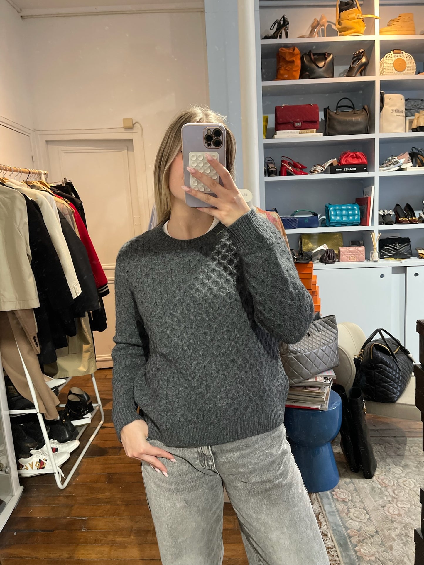 Pull Louis Vuitton gris T.S